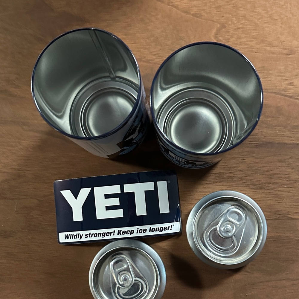 Yeti Pop Top Empty Cans- set of 2 - Picture 2 of 5